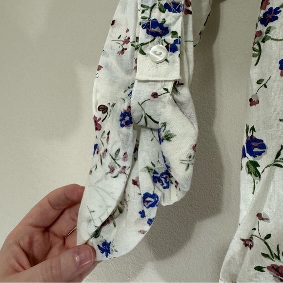 Eden & Olivia Semi-Shear 100% Cotton Colorful Floral Long Sleeve Size S - Picture 4 of 11